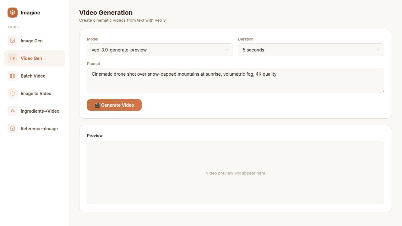 Video Generation Dashboard